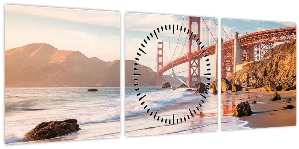 Kép - Golden Gate híd (órával) (90x30 cm)