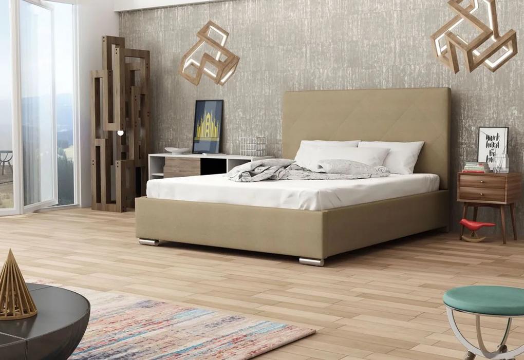 NASTY 5 kárpitozott ágy + ágyrács + matrac, sofie 7, 140x200 cm