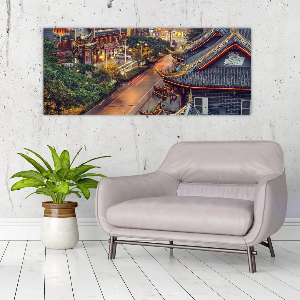 Kép - Qintai Road, Chengdu, Kína (120x50 cm)