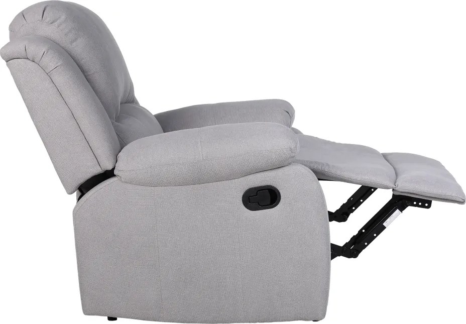 Pihentető fekvőszék, világos szürke szövet, ASKOY NEW