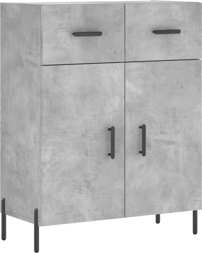 vidaXL betonszürke szerelt fa tálalószekrény 69,5 x 34 x 90 cm