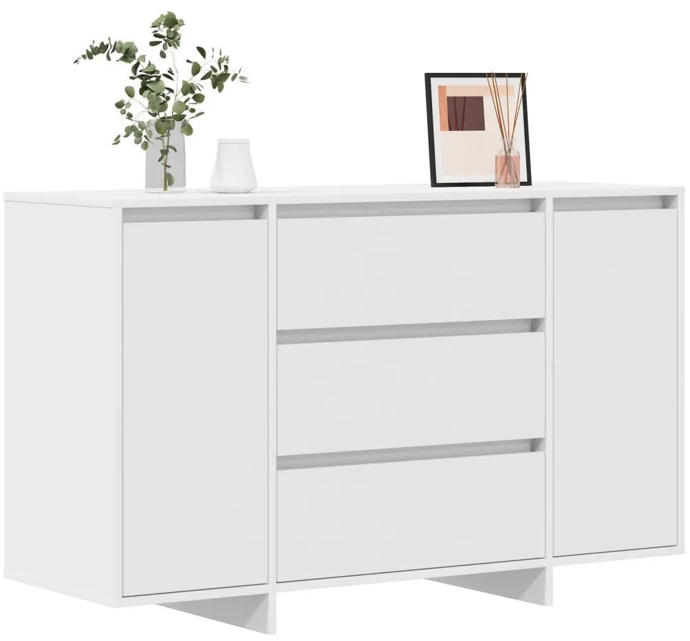 Oldalszekrény Fehér 120x41x75 cm MDF