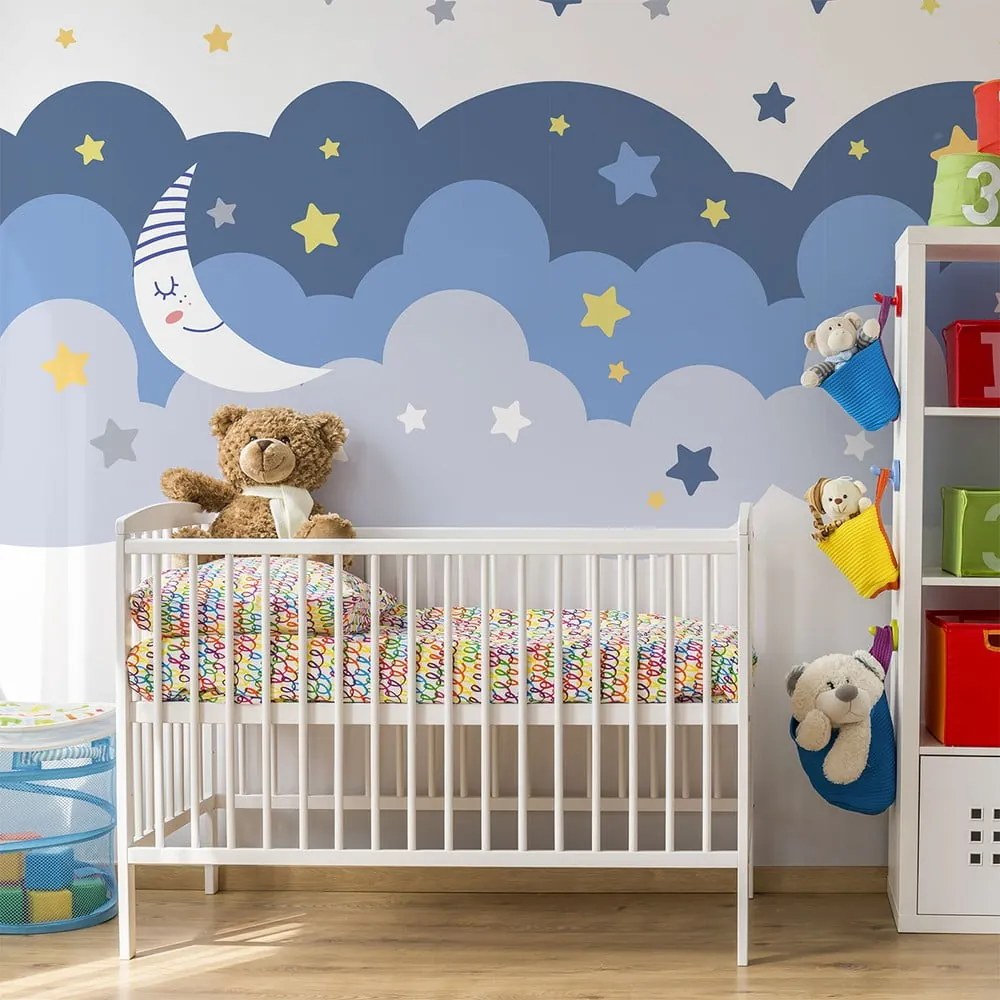 Scandinavian Clouds With Stars And Moon falmatrica - Ambiance