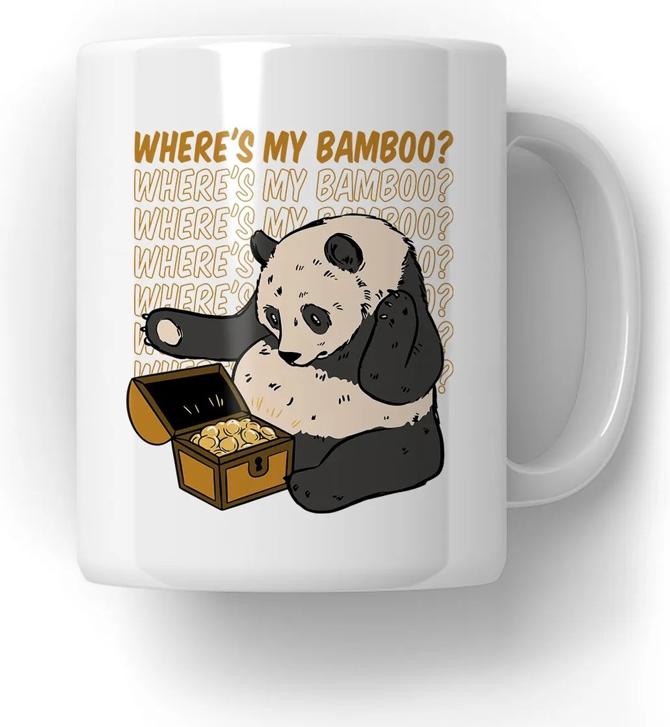 Panda bögre Bamboo Ajándék Panda rajongóknak Panda Ajándék