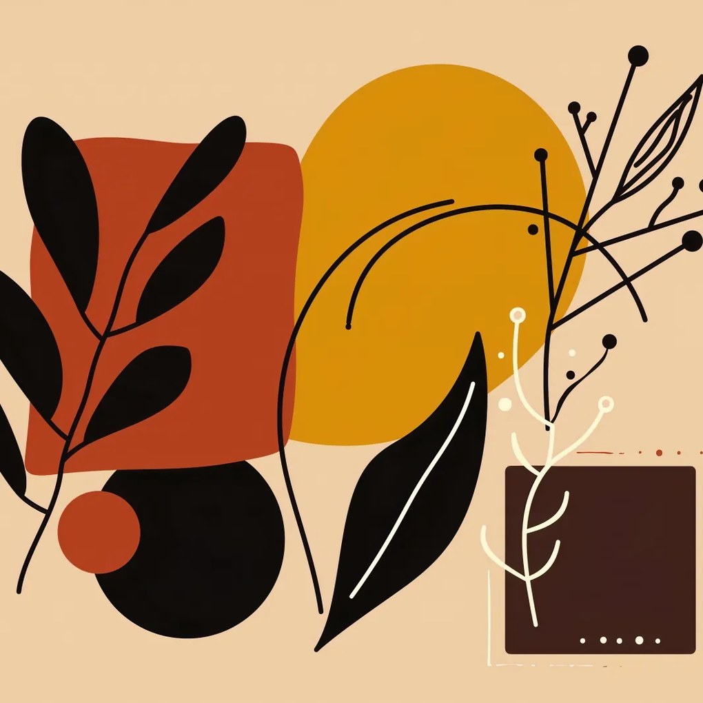 Poszter 50x50cm Meleg kontúrok