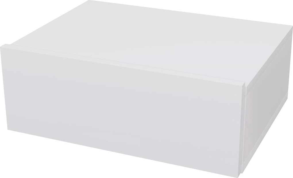 HOMCOM Felfüggesztett Ágy melletti Asztal Fiókkal, Hálószobai Ágy Melletti Asztal Forgácslapból, Modern Stílus, 40x30x15 cm, Fehér | Aosom