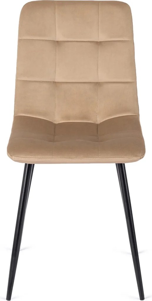 Szék bézs színben, bársony kárpittal PERU