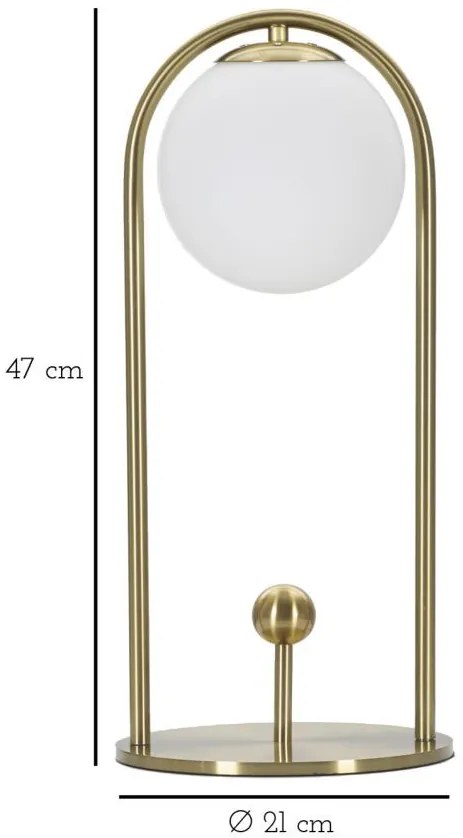 Asztali lámpa glamy arc -a- ø 21x47cm