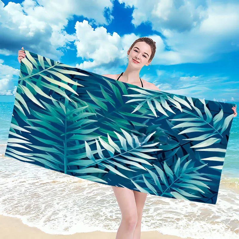 Strandtörölköző BORNEO 100x180 cm sötétkék, 100% mikroszálas