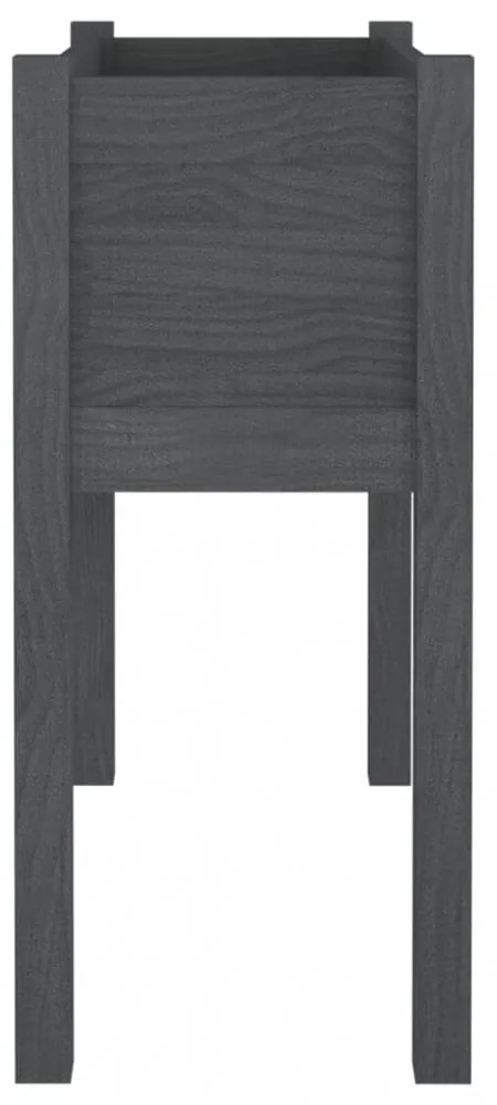 szürke tömör fenyőfa kerti virágtartó 70 x 31 x 70 cm