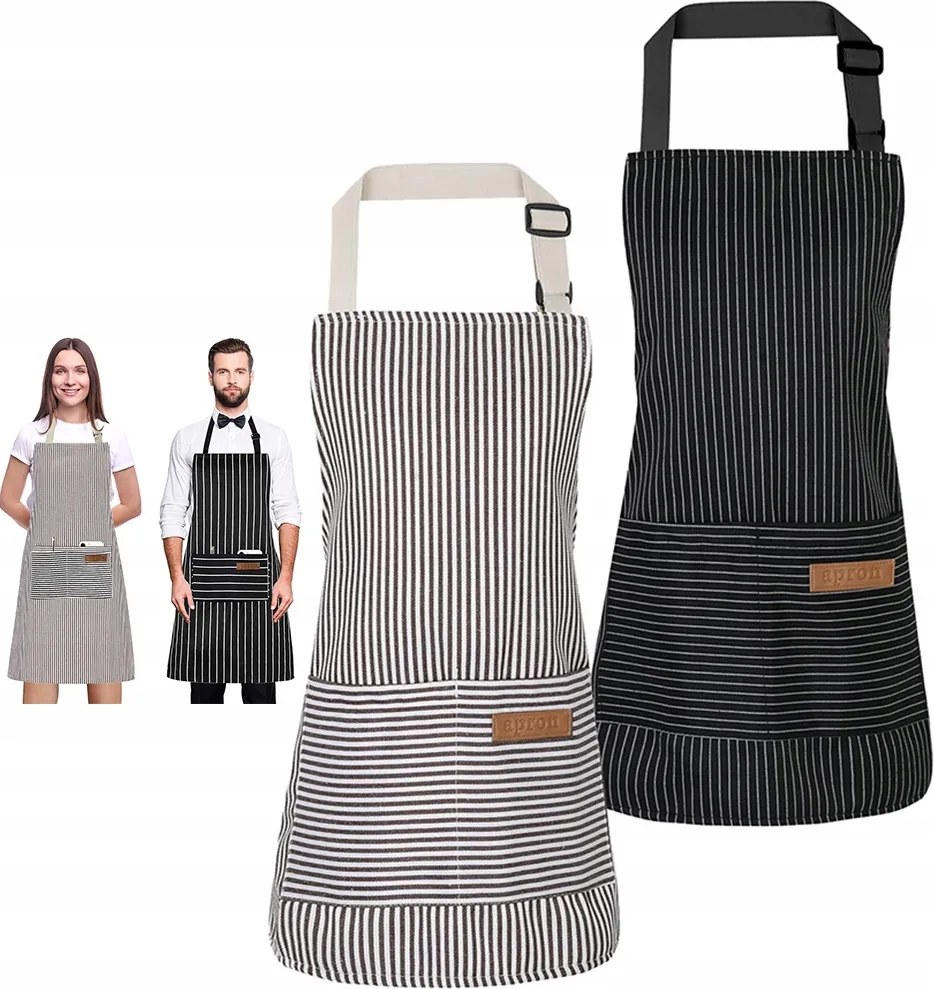 2DB-OS Kötény Konyhai Kötény Vízálló Zsebekkel Szett