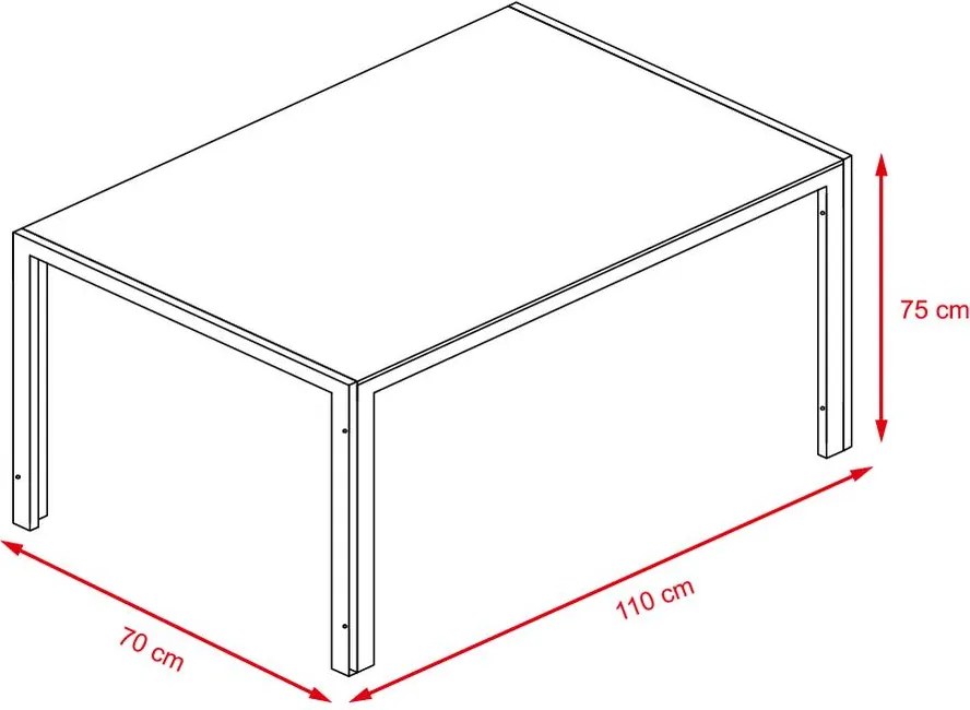 Catini Austin Étkezőgarnitúra 4x szék + asztal - Szürke