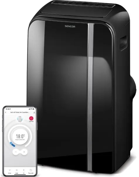 Sencor - Intelligens mobil klíma 3in1 1450W/230V 12000 BTU Wi-Fi fekete + távirányító