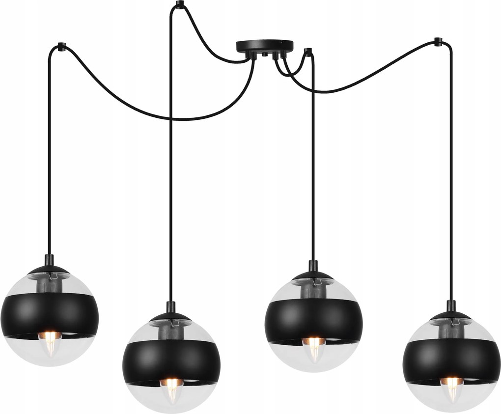 Mennyezeti Lámpa Csillár Lógó Fekete Pók Nappali Konyha Hálószoba Loft