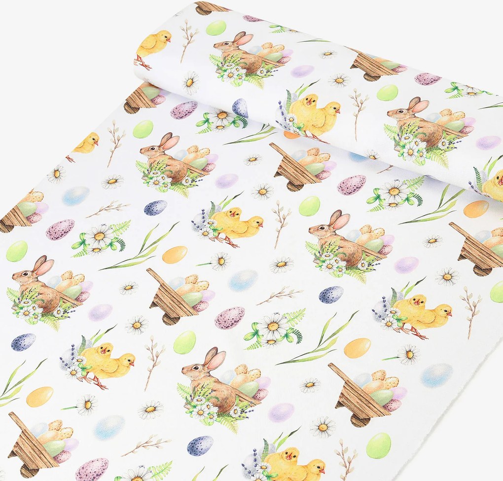 Goldea húsvéti teflon szövet terítőknek - húsvéti szimbólumok 160 cm