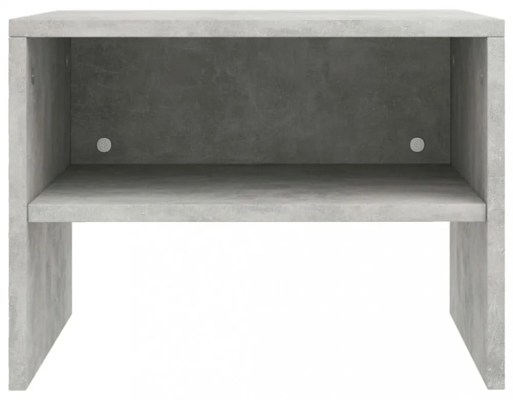 2 db betonszürke szerelt fa éjjeliszekrény 40 x 30 x 30 cm