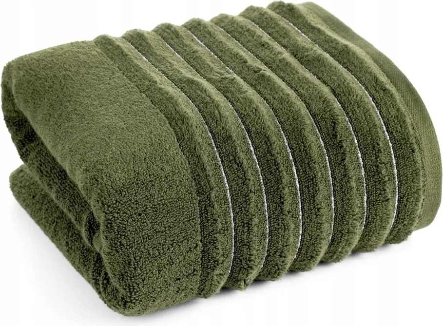 Fürdőlepedő 70X140 zöld, fényes Eurofirany cérnával