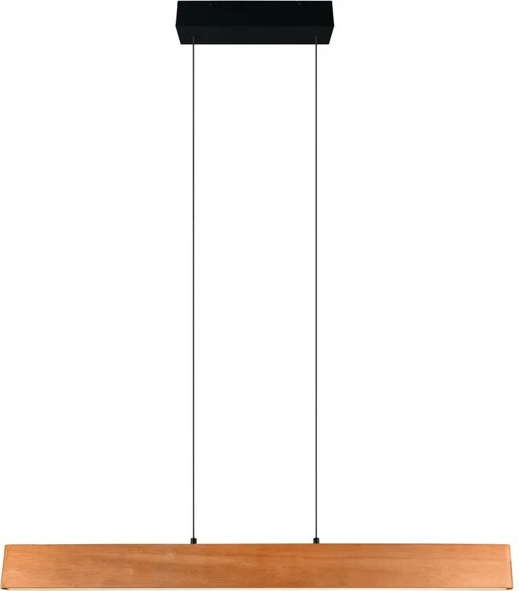 Natúr színű LED függőlámpa fa búrával Edgewood – Trio