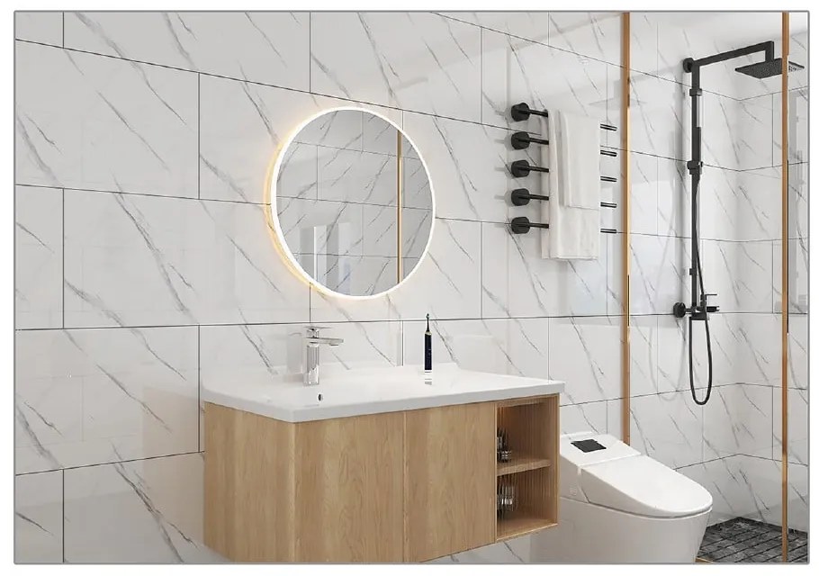 Fali öntapadós panel szett 6 db-os 60x30 cm Statuario Venato – SP TREND