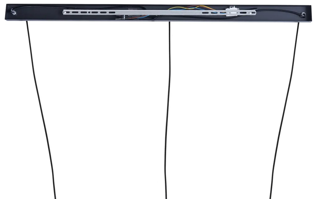 Smart hanglamp zwart langwerpig 3-lichts incl. Wifi G95 - Indu