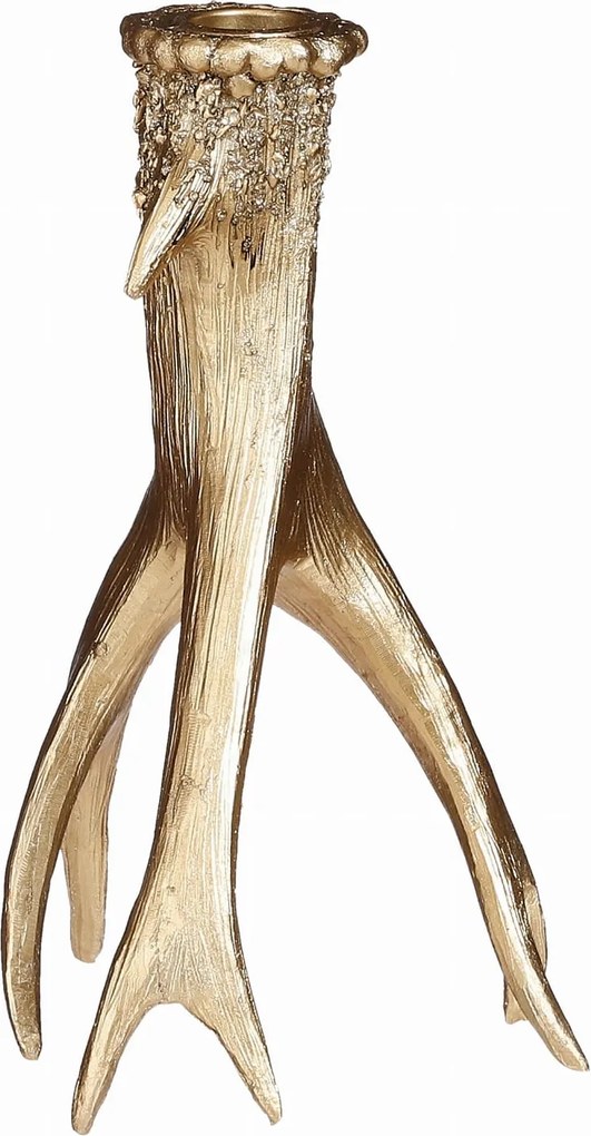 Gyertyatartó arany agancsokkal