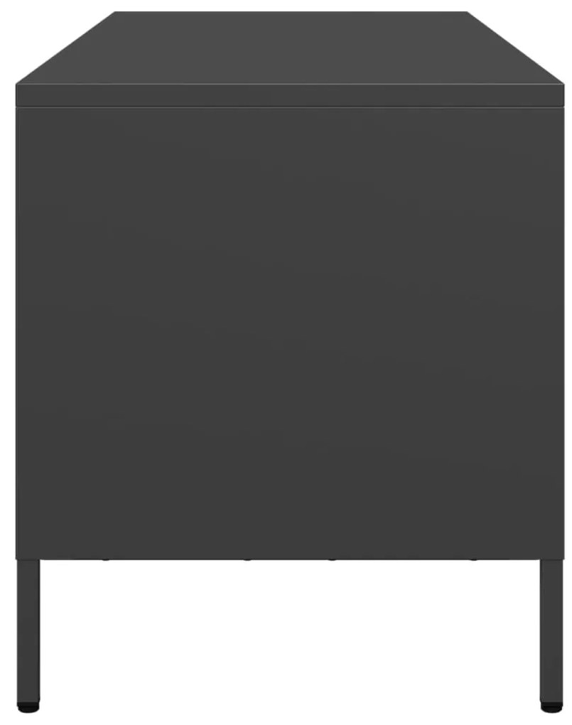 fekete hidegen hengerelt acél TV-szekrény 101,5 x 39 x 43,5 cm