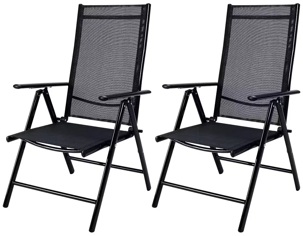 Casaria® 2 darabos alumínium fotel szett - antracit