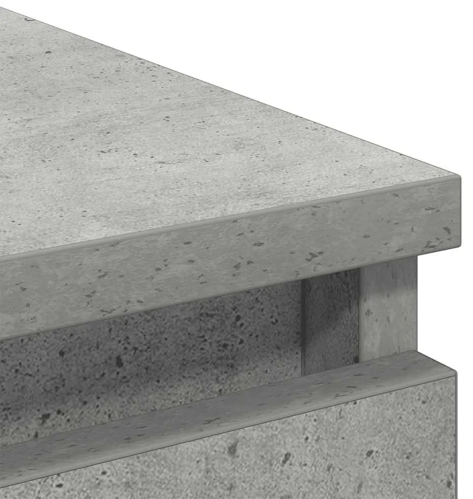 betonszürke szerelt fa tálalószekrény 80x35x99 cm