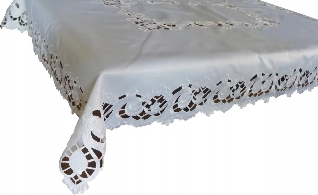 Abrosz Asztalra 130x170 Fehér Dekoratív Virágok