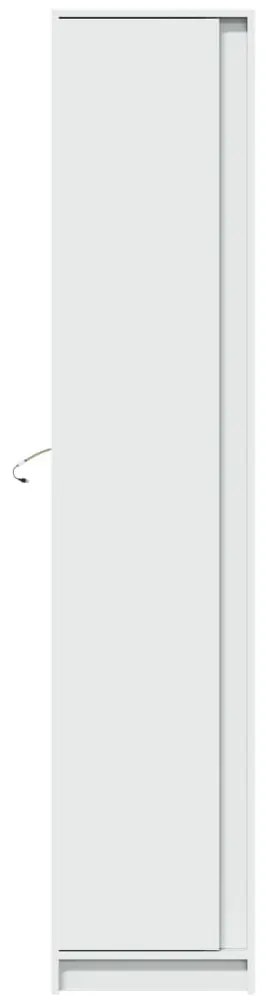 fehér szerelt fa magasszekrény LED-ekkel 41,5 x 32,5 x 200 cm