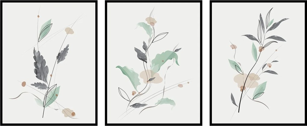 Grafika poszter triptichon 3db absztrakt 60x90cm