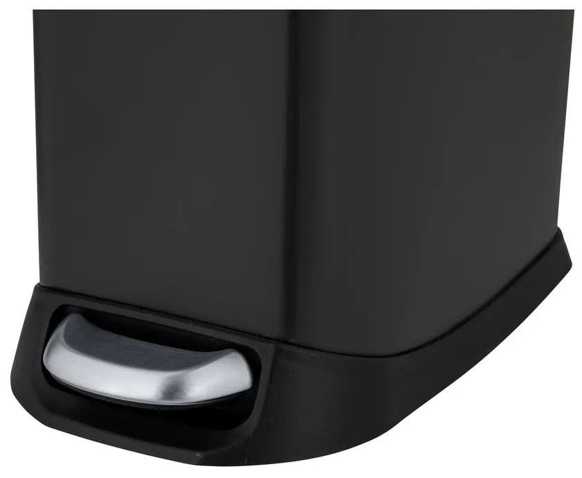 Matt fekete acél pedálos szemetes 12 l Design – Wenko