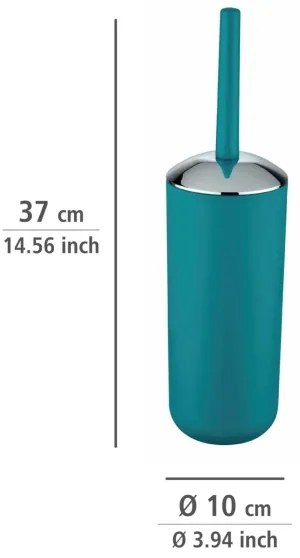 WENKO 21225100 - WC-kefe BRASIL 10x37 cm türkiz/fényes króm