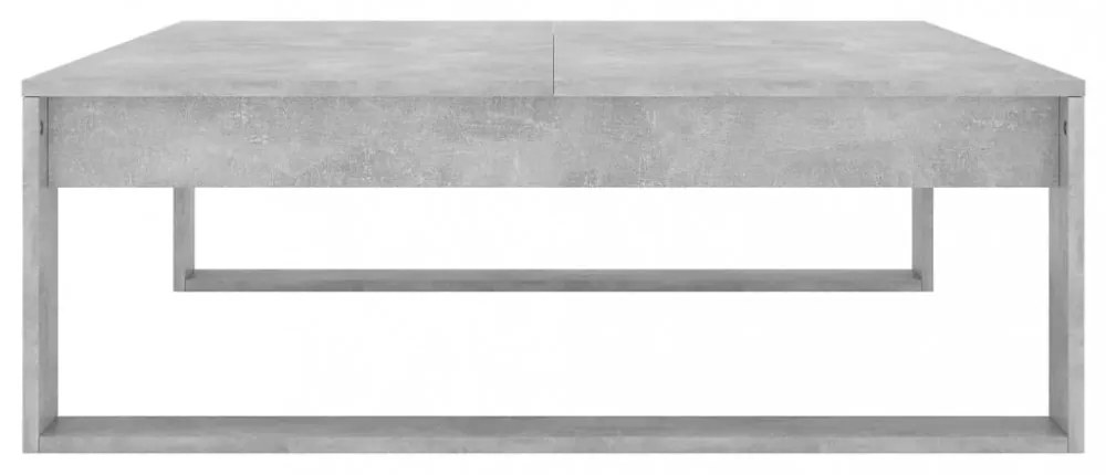 betonszürke szerelt fa dohányzóasztal 100 x 100 x 35 cm