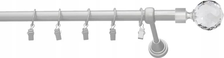 Mennyezeti függönykarnis szimpla Kristály Fém 300 cm béka