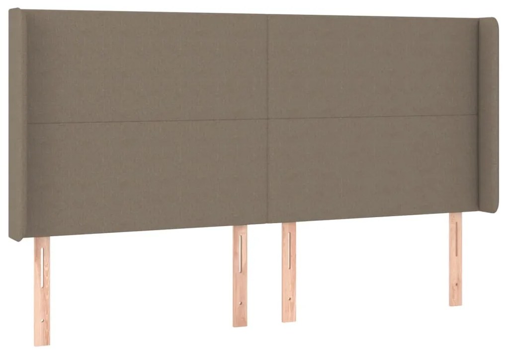tópszínű szövet LED-es fejtámla 163x16x118/128 cm
