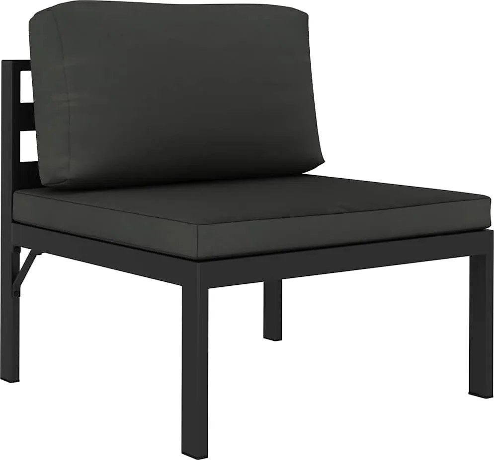 vidaXL antracitszürke alumínium elemes középső kanapé párnával