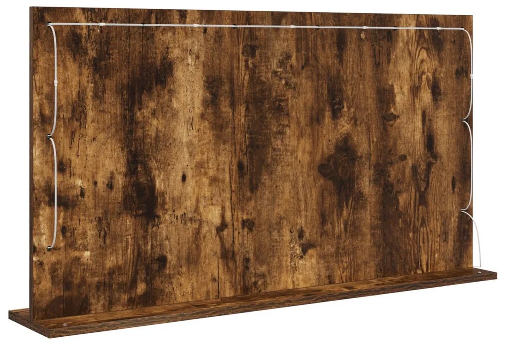 pipere tükör Füstölt tölgy Fa, Üveg 100 x 55 x 18 cm Pipere tükör