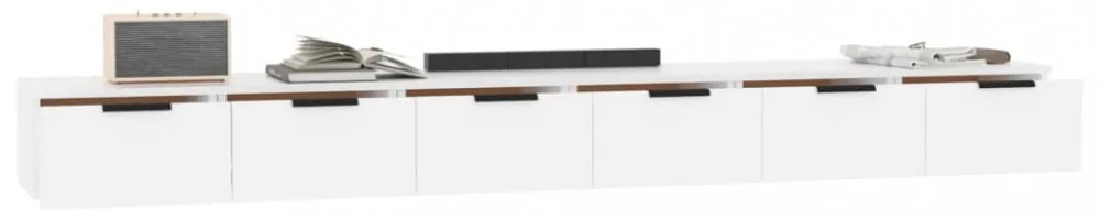 2 db fehér szerelt fa faliszekrény 102 x 30 x 20 cm