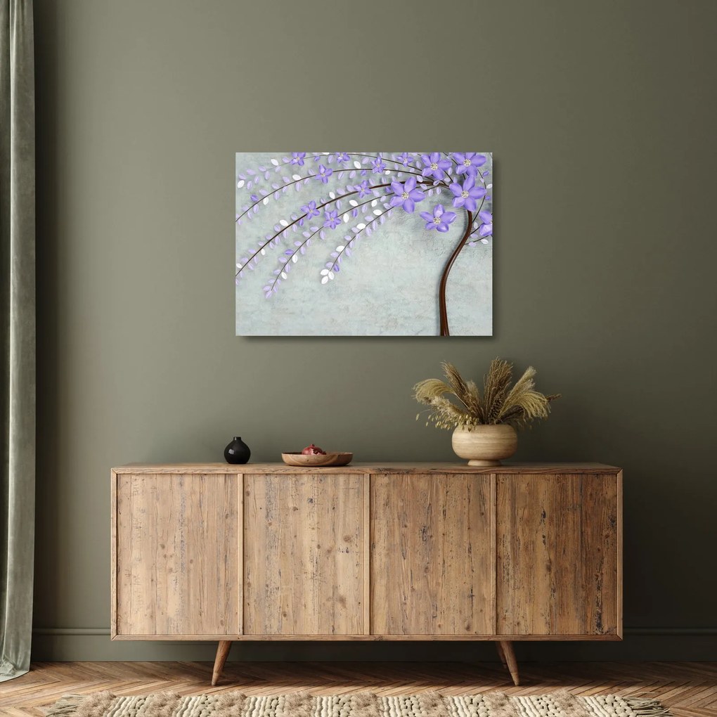 Kép - Lila eső (üvegen) (70x50 cm)