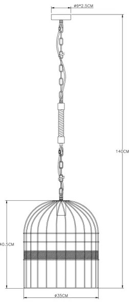Globo 15677H1 - Csillár láncon HALIA 1xE27/60W/230V