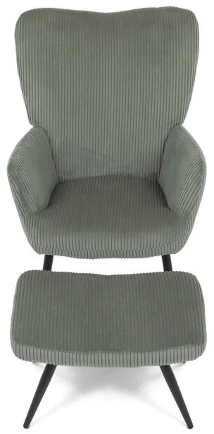 Zöld Corduroy Relax Fotel. AK-L7285 GRN6