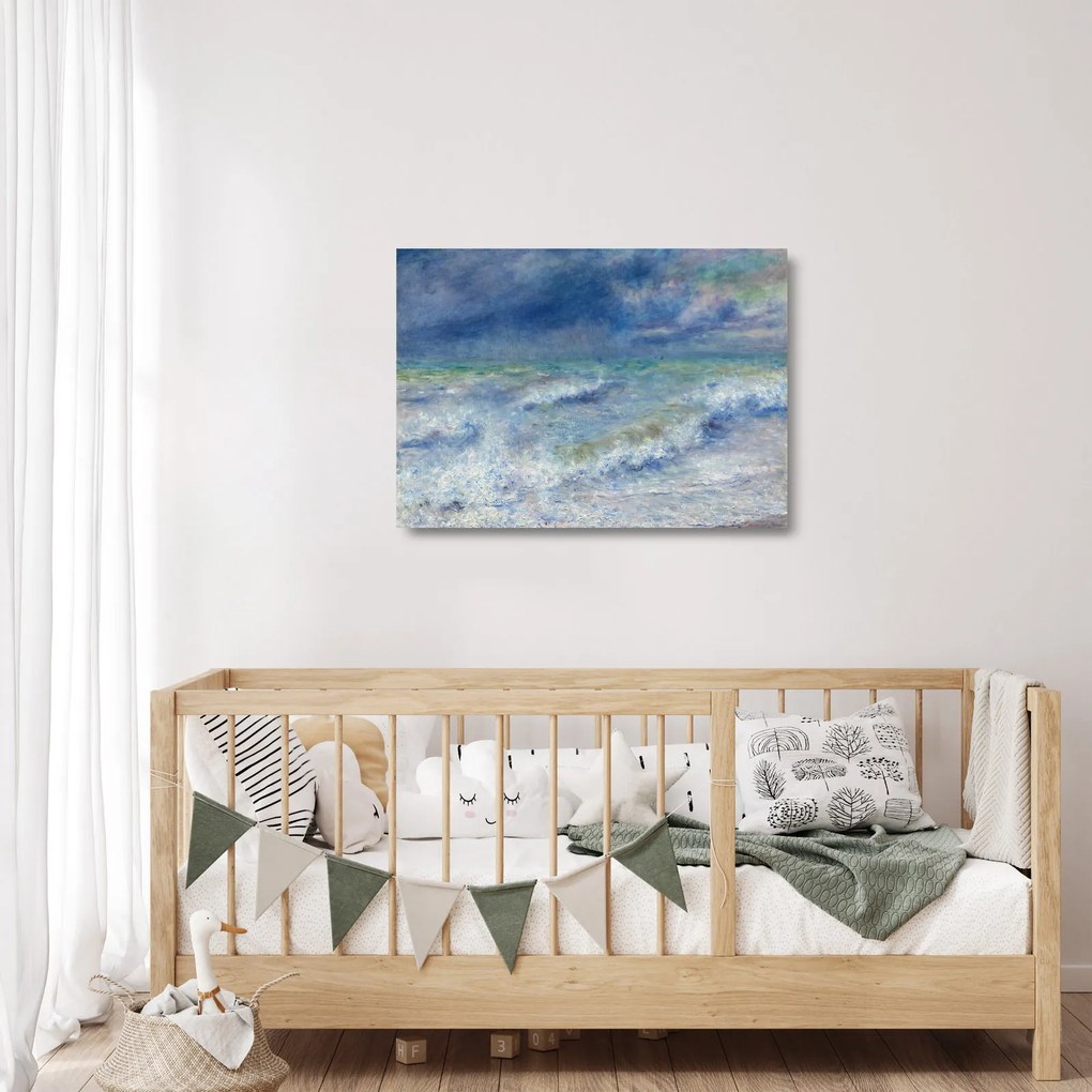 Üveg kép - Pierre-Auguste Renoir, Seascape, reprodukciók (70x50 cm)