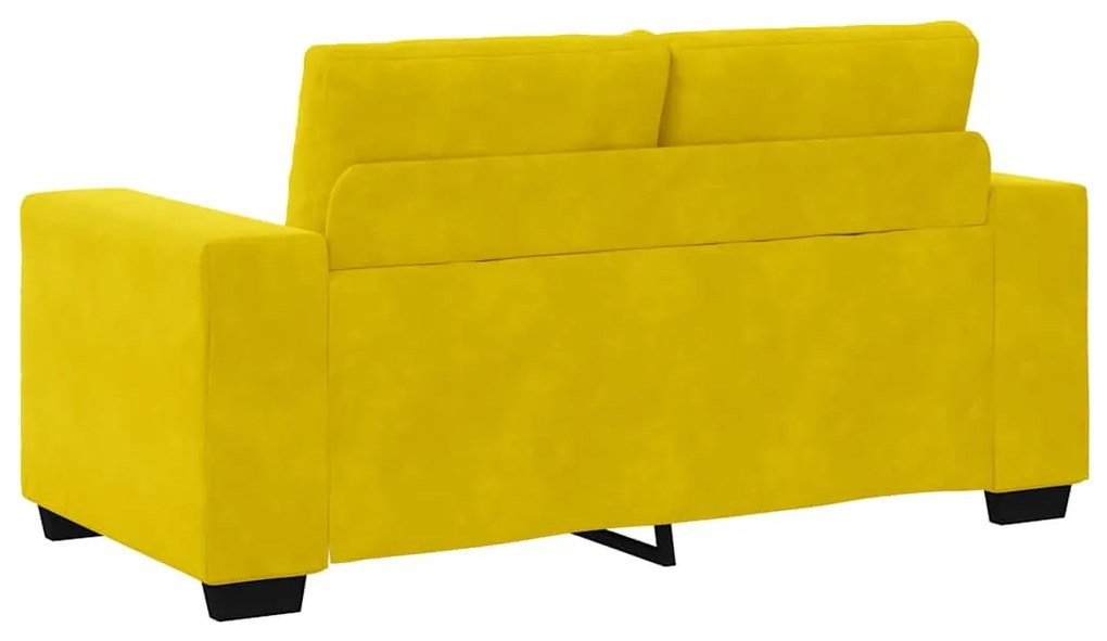 sárga bársony loveseat kanapé 120 cm