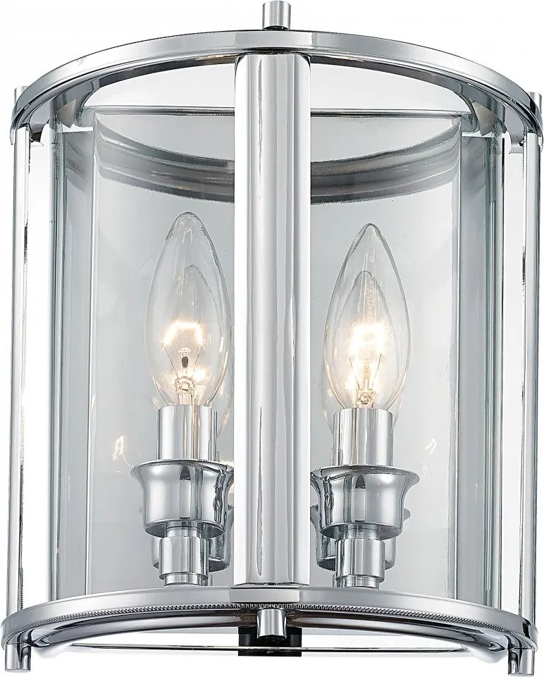 Cosmolight modern fali lámpa new york króm átlátszó cosw02899ch