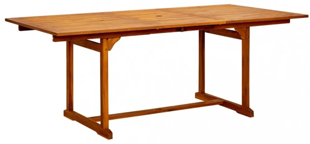 tömör akácfa kerti étkezőasztal (150-200) x 100 x 75 cm