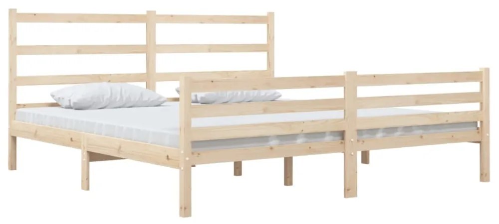 tömör fenyőfa ágykeret 140x190 cm