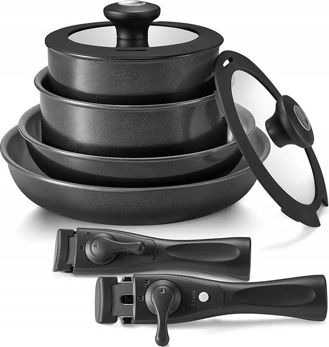 Edény- És Serpenyőkészlet Levehető Fogantyúval