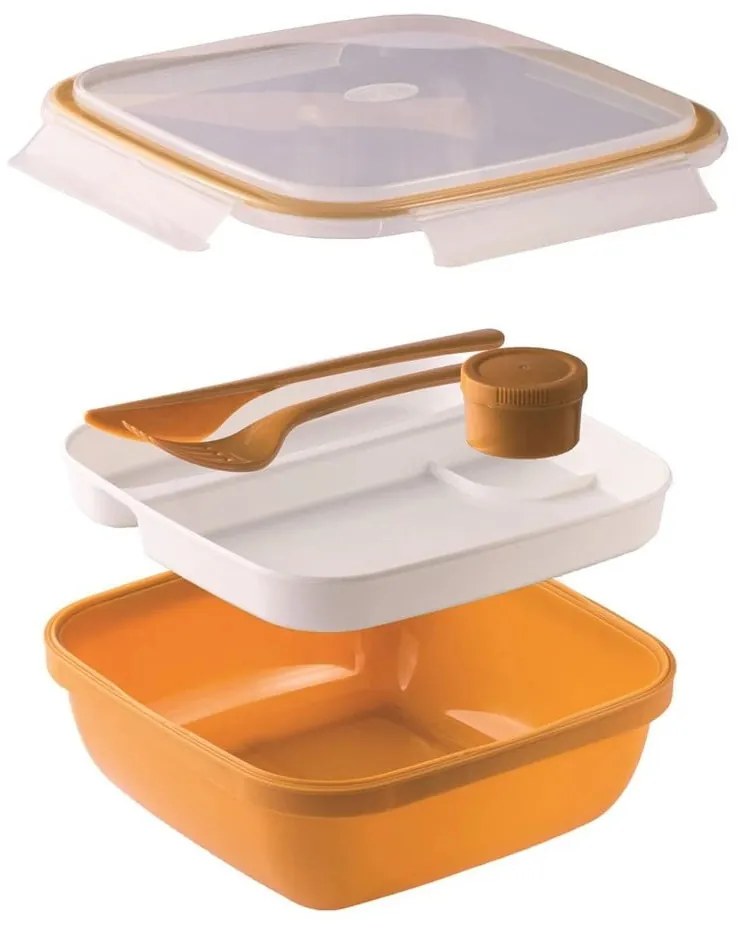 Osztott uzsonnás doboz evőeszközzel Fresh – Snips