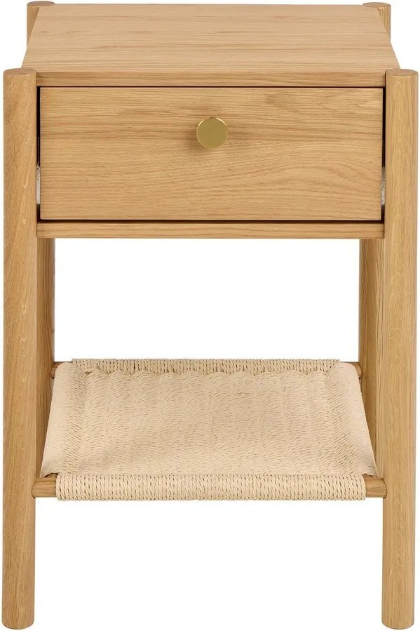 Világos natúr színű éjjeliszekrény tölgyfa dekorral Monfort – Actona